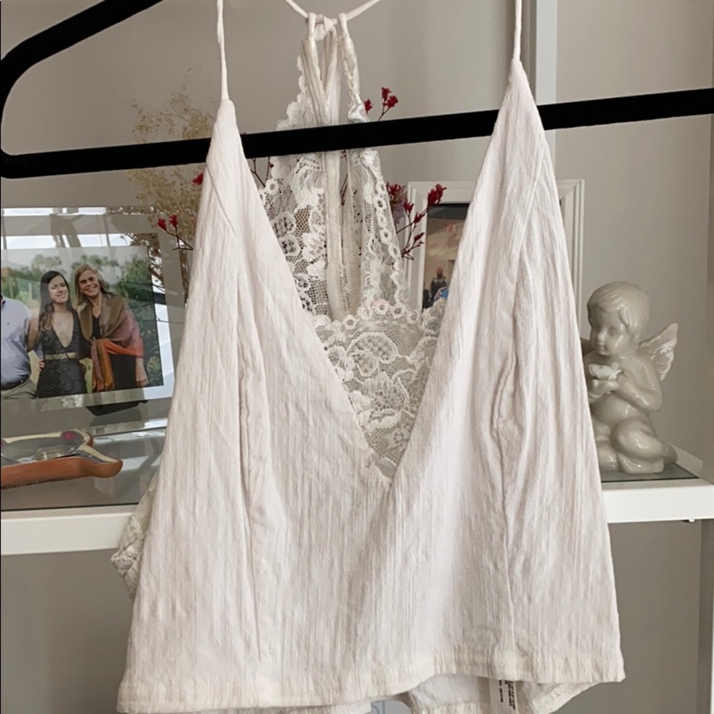 free people lace crop top